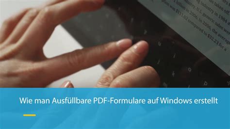 Doch wie erstellt man so ein formular überhaupt? Wie Sie ausfüllbare PDF-Formulare unter Windows erstellen ...