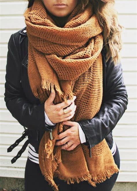 Tuck your looped scarf into the front of your jacket. Pin on Fashion I Cannot Afford