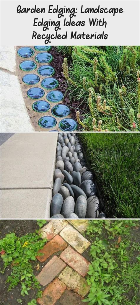 Repurposed scrap wood garden edging. Edging: Landscape Edging Ideas With Recycled Materials ...