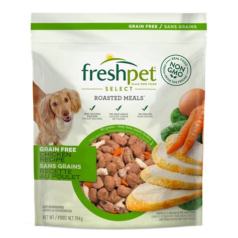Freshpet select is made by freshpet, an independently owned dog food company with headquarters in new jersey. FRESHPET SELECT ROASTED MEALS GRAIN FREE TENDER CHICKEN ...