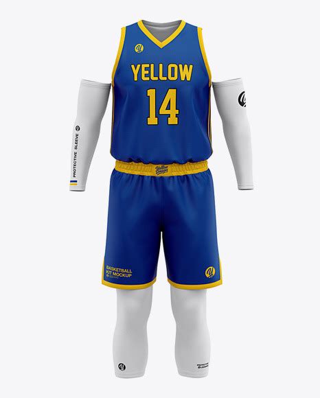 Download Men's Basketball Kit Mockup - Front View | Yellow Author