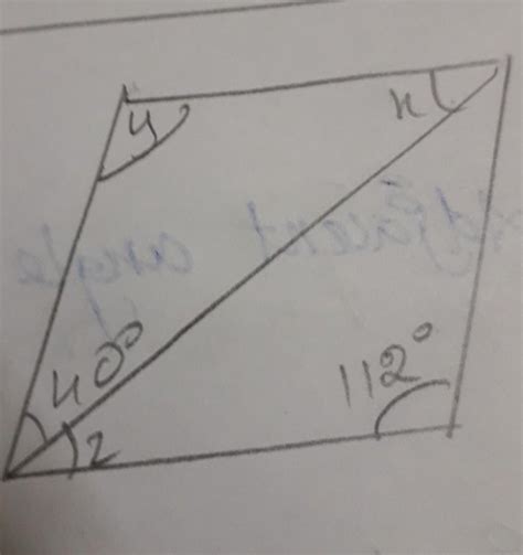 If adjacent angles are congruent, which statement must be true? consider the following parallelogram find the values of ...