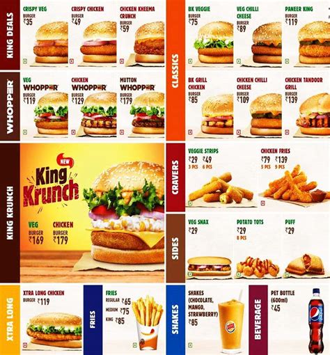 They serve breakfast, lunch, dinner, and dessert and even have an extremely economical value menu. Menu of Burger King, Sector 35, Chandigarh - magicpin