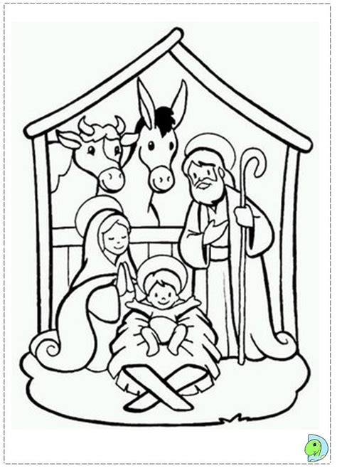 Christmas coloring pages are a great way to share in your preschoolers very memorable early christmas experiences. Nativity coloring page- DinoKids.org