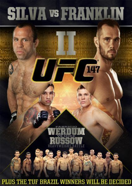 Ufc 259 autographed event poster. UFC 147 Fight Card - Main Card & Prelims Lineup