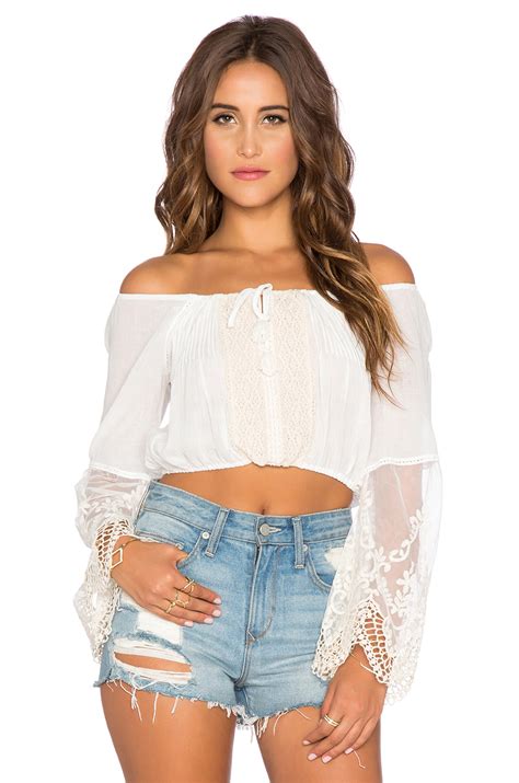 If you agree to our use of cookies, please continue to use our site. Lyst - Spell & The Gypsy Collective Peasant Girl Crop Top ...