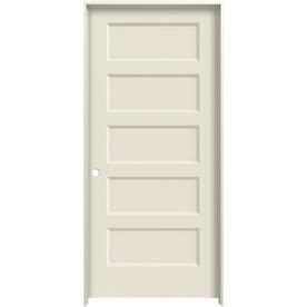 The conmore 5 panel interior door is a simple design with a modern feel. Jeld-Wen Conmore Primed 5-Panel Flat Hollow Core Molded ...