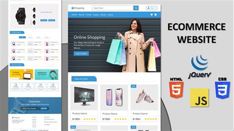 Для просмотра онлайн кликните на видео ⤵. Complete Responsive E-Commerce Website Design [ HTML CSS ...