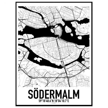 The district covers the large island of the same name (formerly called åsön). Södermalm Karta 2 Poster. Köp stadskartor, världskartor ...