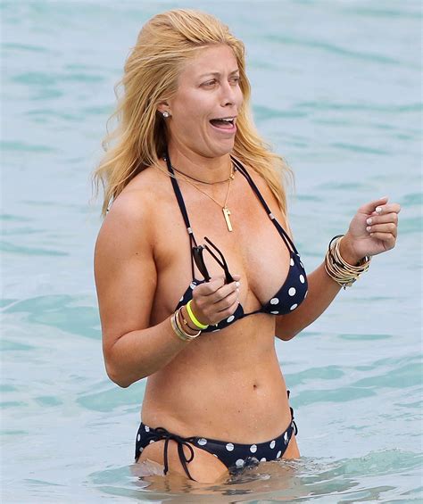 Mccrory wipes her face as she holds the. JILL MARTIN in Polka-dot Bikini on the Beach in Miami ...