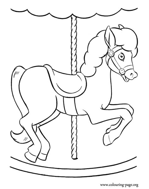 Download and print these carousel horse to print coloring pages for free. Horses - A carousel horse coloring page | Horse coloring ...