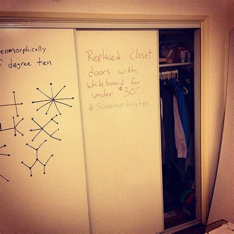 Let me know in the comments! Replaced closet doors with whiteboard panels from Home Depot for under $30 #screenwritingtips # ...
