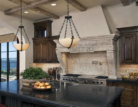 Kitchen range hoods are all a great purchase. Antique Limestone Kitchen Range Hood | Kitchen range hood ...