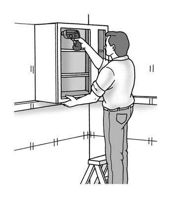 Learn how to build and use this simple cabinet brace jig to easily hang upper cabinets by yourself. How to Hang Wall Cabinets - dummies