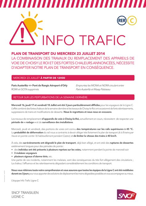 Mobilité & tourisme info trafic et services de mobilité info trafic. Info trafic : retour sur les perturbations de la semaine ...