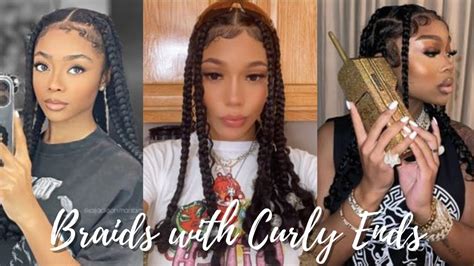 #braids #braidstyles #braidedhairstylesforblackwomen #braidsforblackwomen #braidsforblackhair #jumbobraids #jumboboxbraids #knotlessboxbraids. Coi Leray Braids with curly ends ~ Tik tok Knotless Braids Compilation ~Curlicurls - YouTube