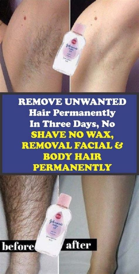 So when you apply wax to the hair in this situation, the wax will break the hair off at the end of the weak point; REMOVE UNWANTED HAIR PERMANENTLY IN THREE DAYS, NO SHAVE ...
