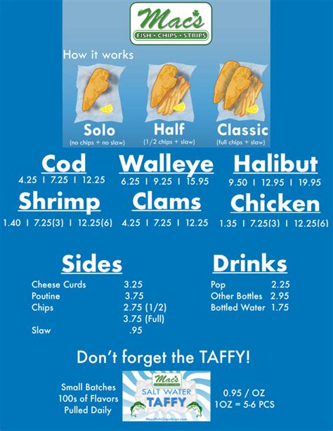 Flakey, tender, juicy fish with a touch of crunch properly storing your leftover fish will greatly help with getting you the best results when reheating. Our Menu | Mac's Fish • Chips • Strips | Fresh Fried Fish ...