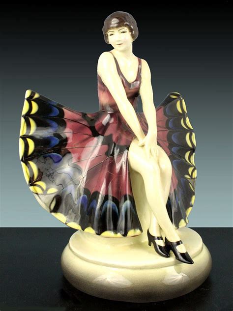 New, vintage and antique art deco models and figurines. A rare Art Deco ceramic figurine by Lorenzl for ...