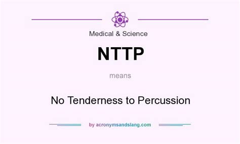 Navy tactics, techniques, and procedures. NTTP - No Tenderness to Percussion in Medical & Science by ...