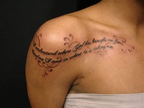 As collarbone tattoos are visible most of the time so one playful thing that you can do is to get tattooed with a unique and tough word. 30 Inspiring Quote Tattoos for Girls on Collar Bone ...