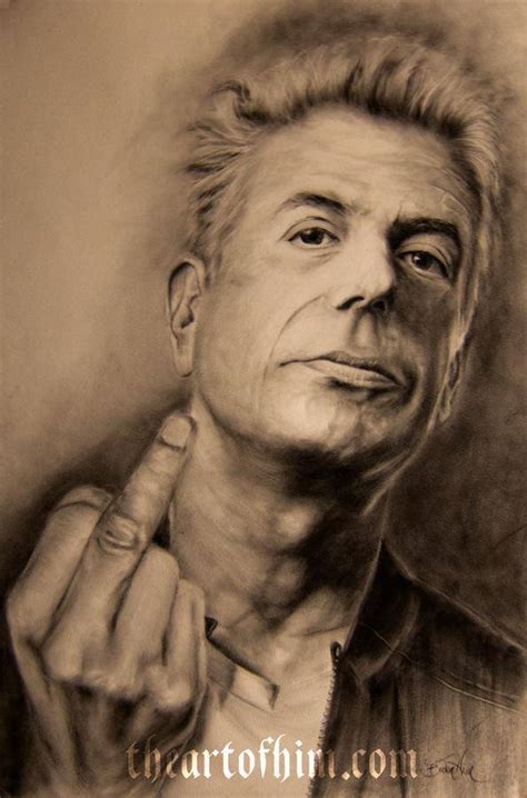 During his over 15 years on tv, bourdain traveled to more than 80 countries. Charcoal & Mixed Media