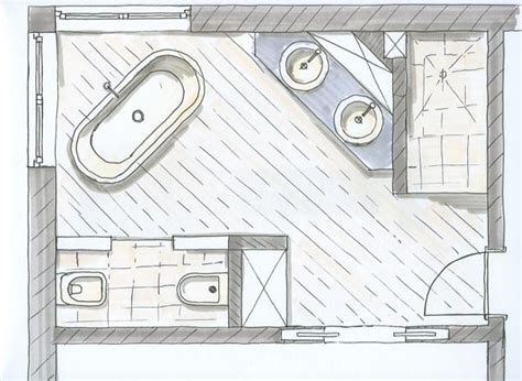 Badezimmer roomtour mit ideen und trends für ihr traum badezimmer 2021. Grundriss Bad mit Eckfenster | Badezimmer, Große ...