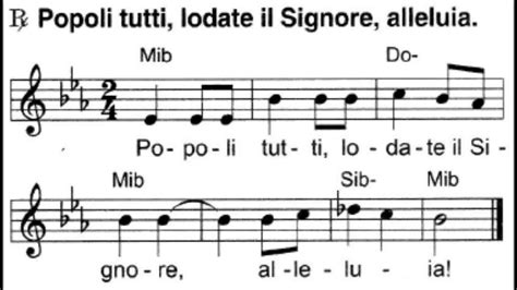 The alleluia refers to a traditional chant, combining the word with verses from the psalms or other scripture. SALMO Popoli tutti, lodate il Signore, alleluia. - YouTube