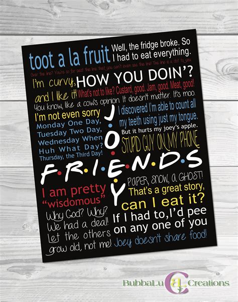Discover and share birthday quotes friends tv show. Joey Tribbiani Quotes. Friends Show Artwork. Friends TV ...