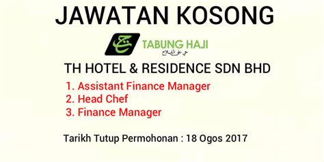 8, jalan munshi abdullah 50100 kuala lumpur tel : KEKOSONGAN JAWATAN DI TH HOTEL & RESIDENCE SDN BHD - The ...