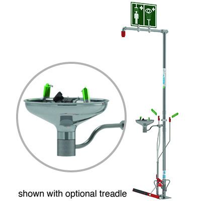 More detailed information about these ansi requirements, including the required features and dimensions of eye wash and shower. Emergency Safety Shower Station - Outdoor | AbsorbentsOnline