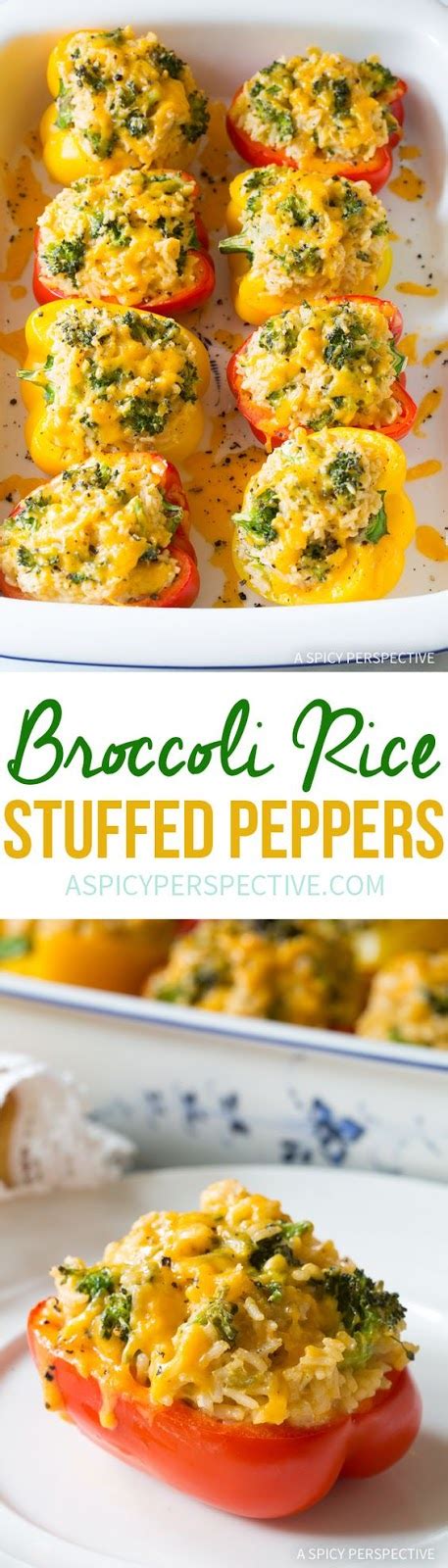 Food and wine presents a new network of food pros delivering the most cookable recipes and delicious ideas online. Comforting Cheesy Broccoli Rice Stuffed Peppers Recipe - The Dinner Recipes Ideas