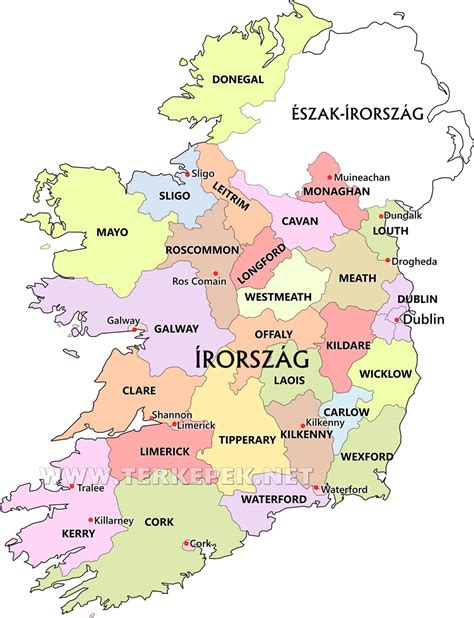 Magyarország és magyarországon más városai. írország Térkép | groomania