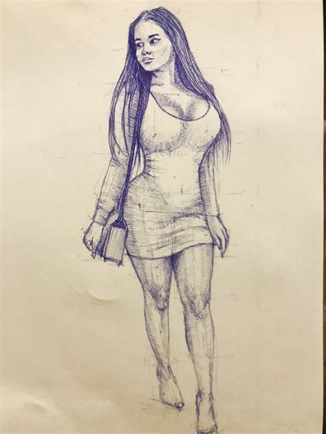 Learning body proportions of males and females are crucial to drawing skills. Woman body / Proportions / Drawing tutorial with steps ...