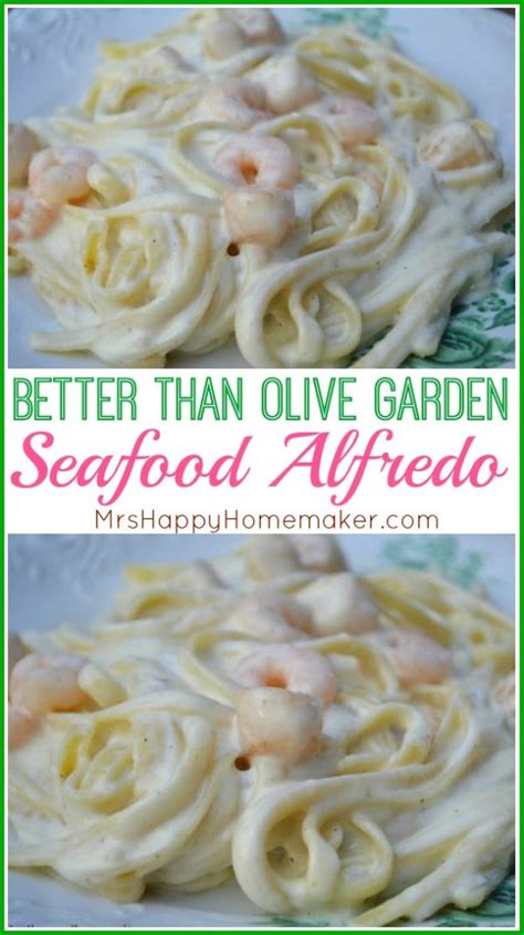 The chicken alfredo pizza at olive garden. Better Than Olive Garden Seafood Alfredo
