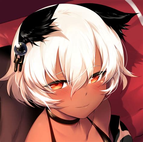 Anime pictures and wallpapers with a unique search for free. Cant go wrong with dark skin and white hair - #142932578 ...