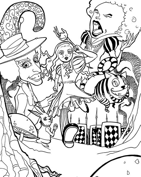 Scary coloring pages monster coloring pages free adult coloring pages coloring pages to print coloring book pages coloring sheets scary halloween coloring pages badass drawings creepy drawings. Alice in wonderland coloring pages movie for kids ...