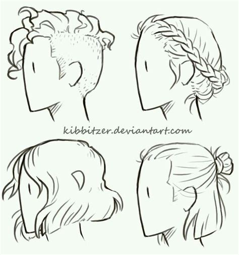 Manga hairstyle in drawing references and resources. Even more Art/Reference Dump | Drawings, Art reference ...