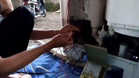 Dan kabel warna biru dari mesin sambung ke kabel biru timer yang baru. Service mesin cuci dua tabung SHARP - YouTube