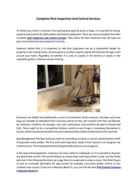 Active property inspections, homes inspection , independent home inspector , building inspector , hawkesbury river , city of liverpool (new building & pest inspections in the sydney region. PPT - Complete Pest Inspection And Control Services ...