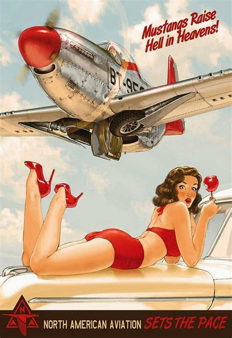 Aviation pin up fly girls. World War II in Pictures: The P-51 Mustang