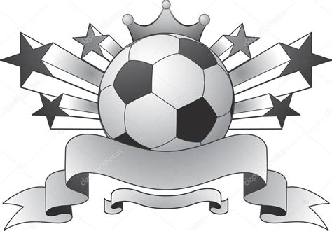 Emblem fußball als aluminium hohlprägung. Fußball-emblem — Stockvektor © hugolacasse #6425738