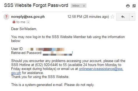 Have you forgotten the service tax department password and user id? sss.gov.ph Stores Passwords in Plain Text : Philippines