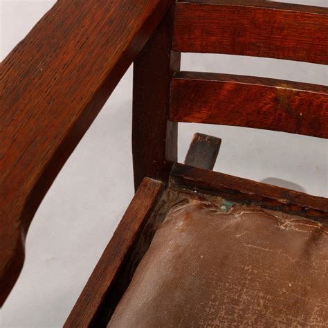 Antique Stickley School Arts and Crafts Mission Oak ... Forbes around 1894 for san francisco's swedenborgian church.