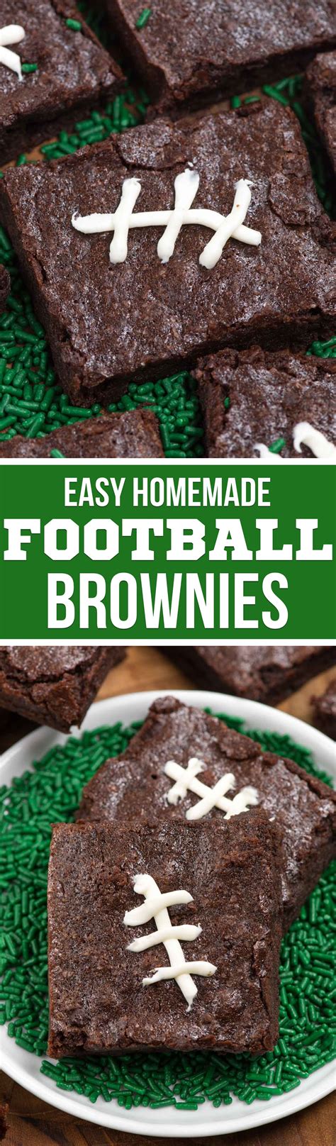 The football strawberries are so cute. How to make Football Brownies - Crazy for Crust