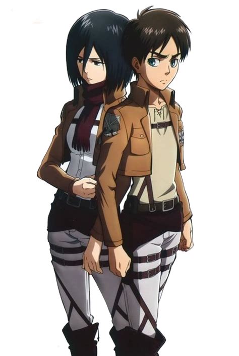 And here's the genius of eren jaeger,he starts of as a typical shounen protagonist like type one in a seinen world but develops into type two over time. Eren Jaeger and Mikasa Ackerman Render! by ...