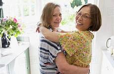 lesbian senior hugging caia affectionate dissolve d985