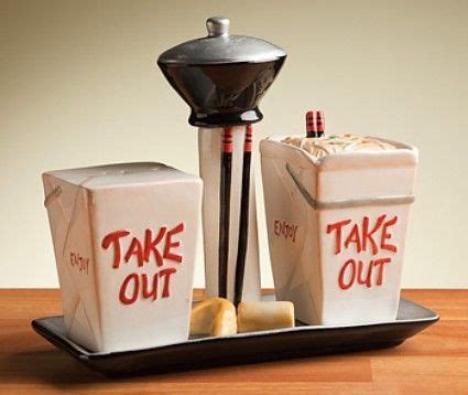 Does this restaurant offer table service?yes no unsure. chinese take out salt and pepper shakers | Stuffed peppers ...