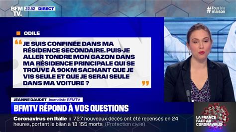 Confinement : la question d'une téléspectatrice de BFMTV ...