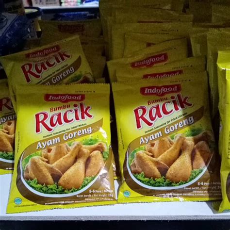 Bumbu racik dari indofood dalam bentuk sachetan. BUMBU RACIK AYAM GORENG / INDOFOOD BUMBU RACIK AYAM GORENG ...